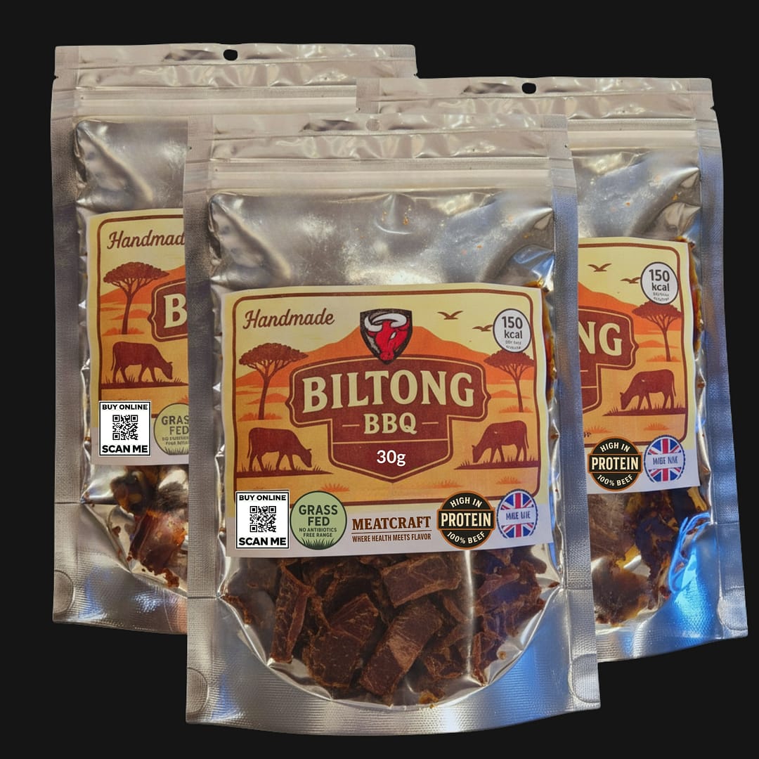 BBQ Biltong 90g sliced – Grass-Fed Premium Beef | High Protein Snack
