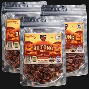 BBQ Biltong – Grass-Fed Sliced Beef | High Protein Snack 90g (3x30g)
