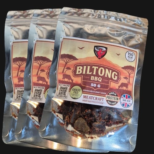 BBQ Biltong 150g sliced – Grass-Fed Premium Beef | High Protein Snack