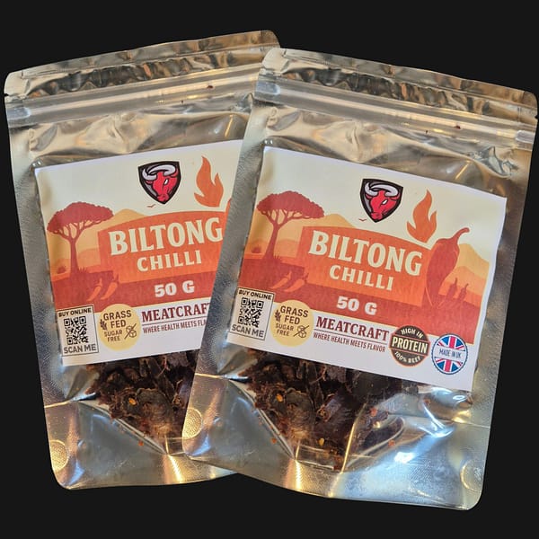 Chilli Biltong – Premium Beef 2x50g | Sliced - Free UK Shipping